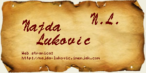 Najda Luković vizit kartica